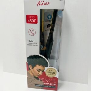 Kiss Ultra-Slim Pencil Flat Iron - Black and Red